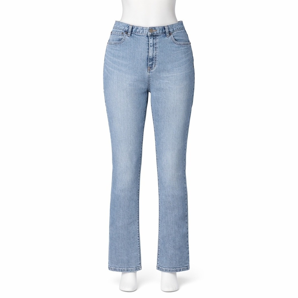 Lauren Ralph Lauren Jeans Women 16 Blue Light Wash Straight High Rise Stretch